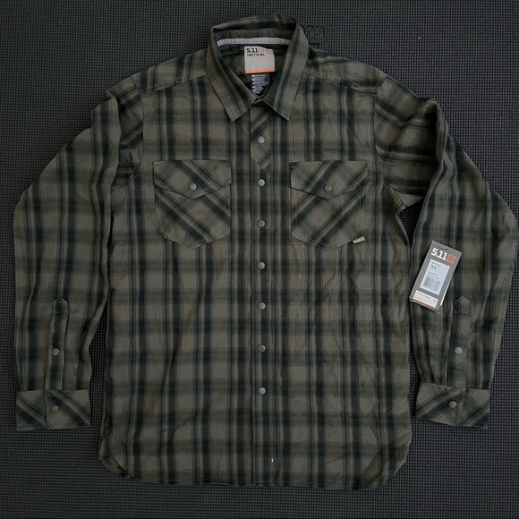 5.11 Long Sleeve Button Up Plaid - Picture 2 of 6